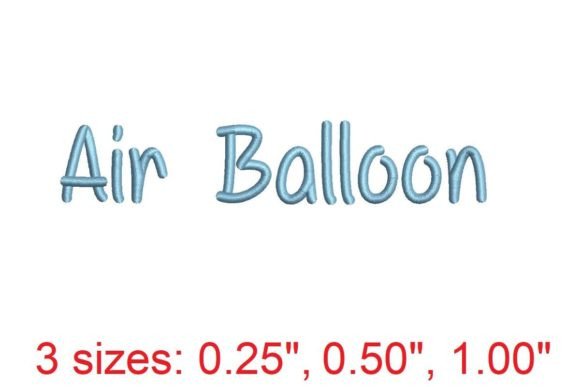 Air Balloon Embroidery Font