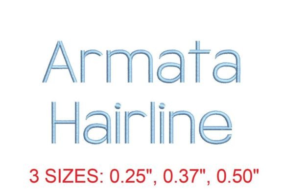 Armata Hairline Embroidery Font