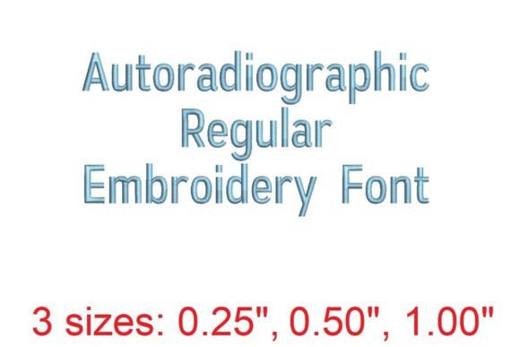 Autoradiographic Embroidery Font