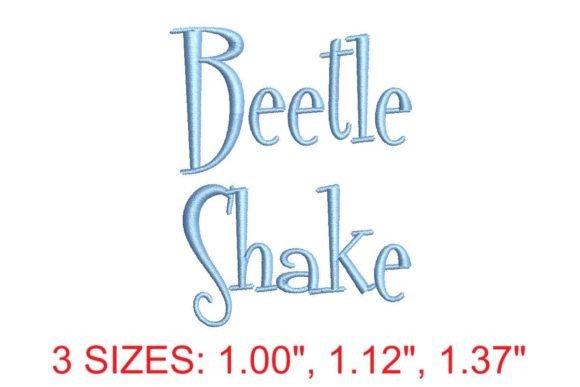 Beetle Shake Embroidery Font