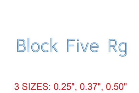 Block Five Rg Embroidery Font