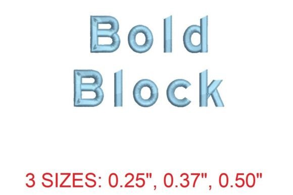 Bold Block Embroidery Font