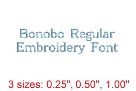 Bonobo Regular Embroidery Font