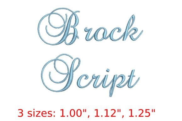 Brock Script Embroidery Font