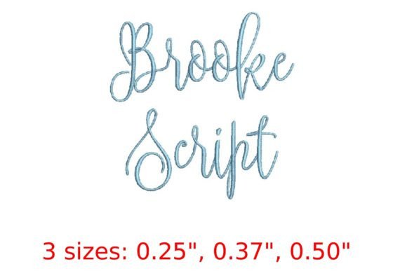 Brooke Script Embroidery Font