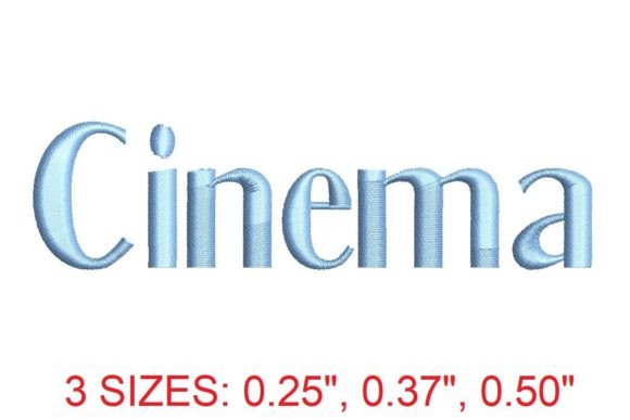 Cinema Embroidery Font