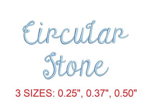 Circular Stone Embroidery Font