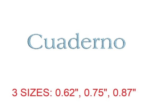 Cuaderno Embroidery Font