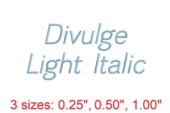 Divulge LT IT Embroidery Font