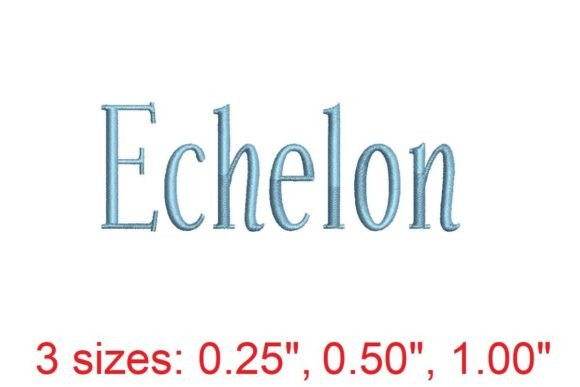 Echelon Embroidery Font