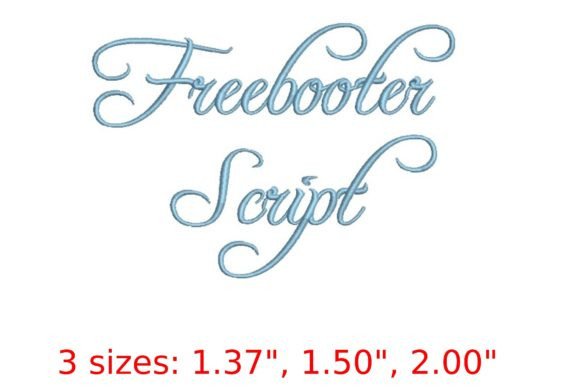 Freebooter Script Embroidery Font