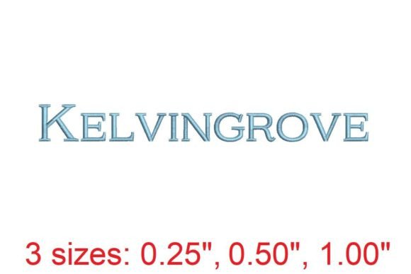 Kelvingrove Embroidery Font