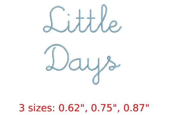 Little Days Embroidery Font