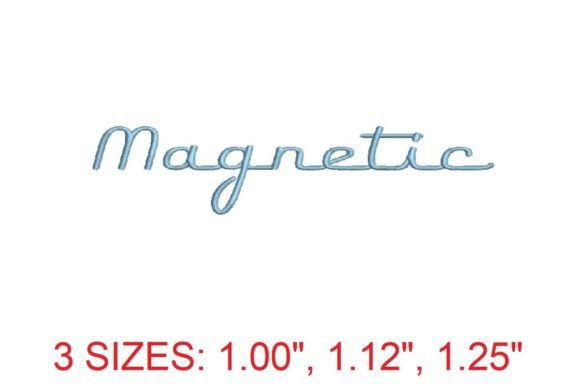 Magnetic Embroidery Font