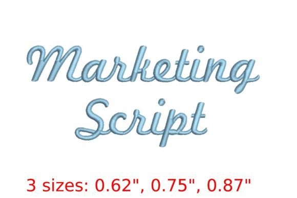 Marketing Script Embroidery Font