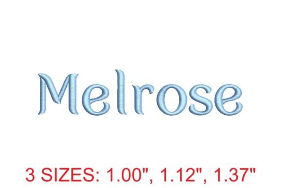 Melrose Embroidery Font