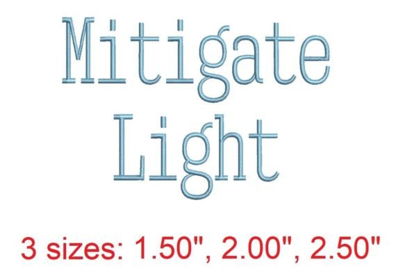 Mitigate LT Embroidery Font