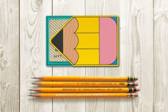Pencil Gift Card Holder ITH Applique