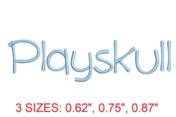 Playskull Embroidery Font