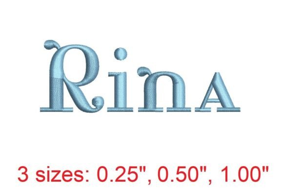 Rina Embroidery Font