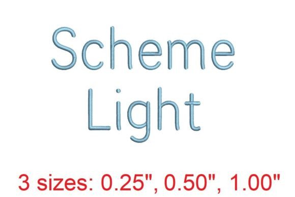 Scheme LT Embroidery Font