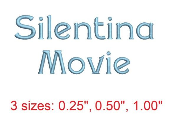 Silentina Movie Embroidery Font