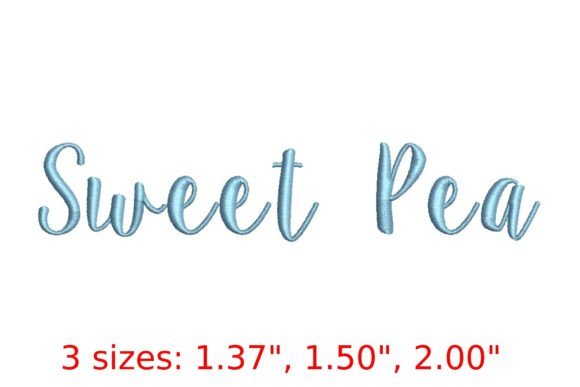 Sweet Pea Embroidery Font
