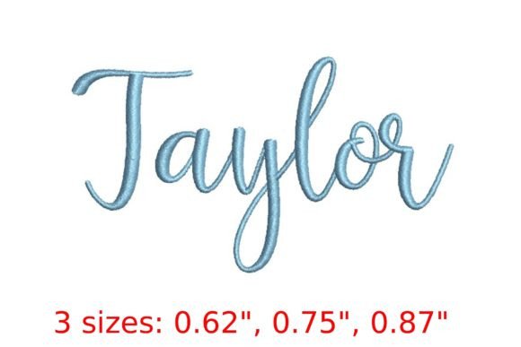 Taylor Embroidery Font