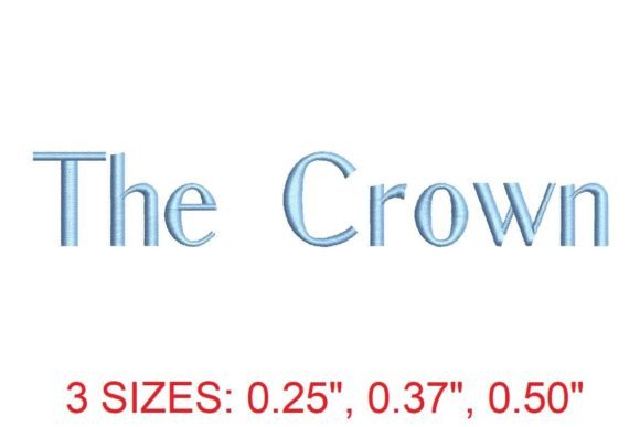 The Crown Embroidery Font