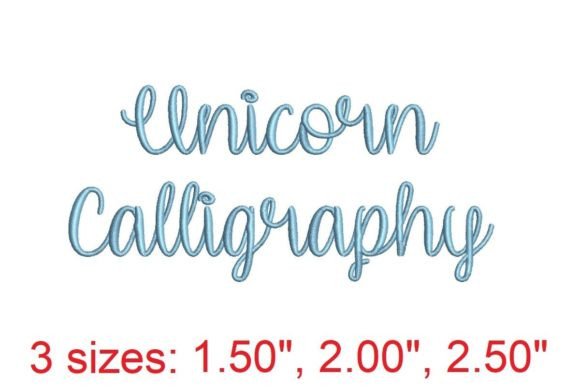 Unicorn Calligraphy Embroidery Font
