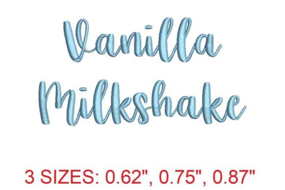 Vanilla Milkshake Embroidery Font