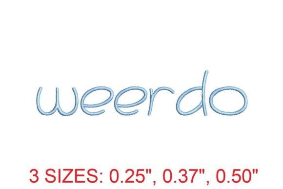 Weerdo Embroidery Font
